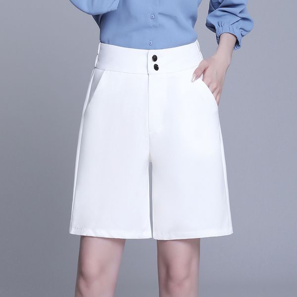 women's shorts summer women plus size casual black/white suit office lady loose elegant high waist straight wide leg short pants 9xl, White;black
women's shorts summer women plus size casual black/white suit office lady loose elegant high waist straight wide leg short pants 9xl, White;black