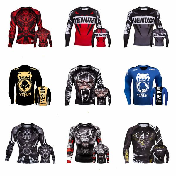 

men fashion mma ufc m1 t-shirt--muay thai boxing jujitsu t-shirt absolute rashguard venum nightcrawler mma fighting long sleeve t-shirt tees, White;black