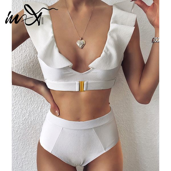 in-x high waist bikini set 2020 white swimsuit female belt ruffle biquinis ribbed swimwear women swim suit bathing suit bathers
in-x high waist bikini set 2020 white swimsuit female belt ruffle biquinis ribbed swimwear women swim suit bathing suit bathers