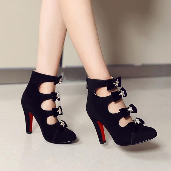 2020 new harajuku short boots women's british style bow bow front lolita boots high-heeled cos women's shoes, Black
2020 new harajuku short boots women's british style bow bow front lolita boots high-heeled cos women's shoes, Black