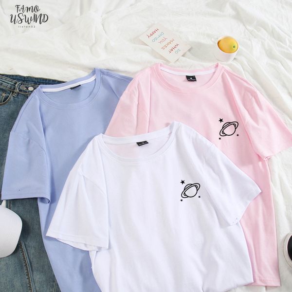 t shirt couple v neck summer cotton planet printed harajuku pastel colors plus size tee shirt women clothes hip hop, White
t shirt couple v neck summer cotton planet printed harajuku pastel colors plus size tee shirt women clothes hip hop, White
