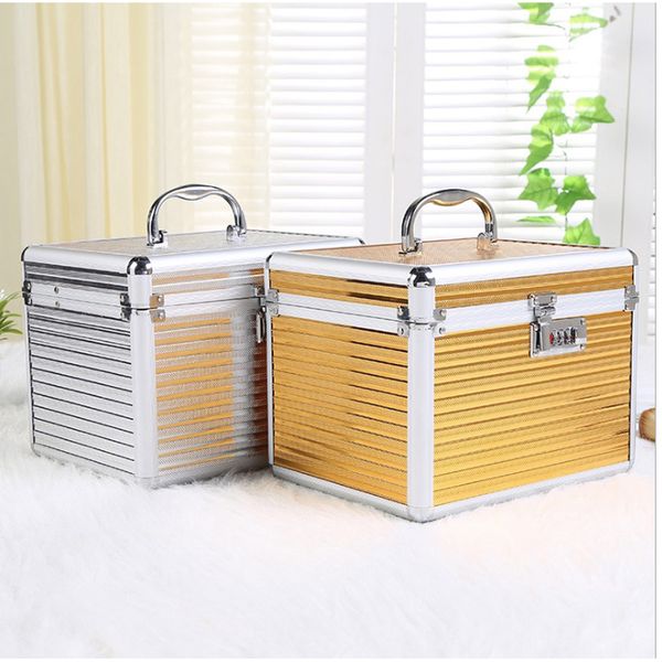 aluminium alloy waterproof cosmetics case storage boxes with coded lock and mirror
aluminium alloy waterproof cosmetics case storage boxes with coded lock and mirror