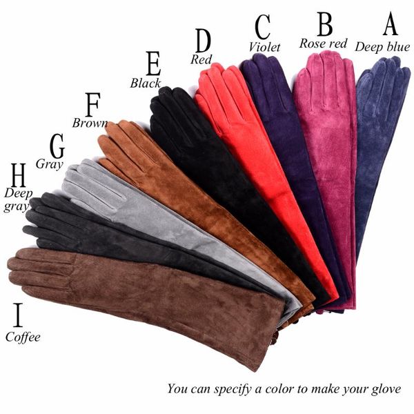 women' ladies real suede leather party long evening gloves customized gloves ten colors, Blue;gray
women' ladies real suede leather party long evening gloves customized gloves ten colors, Blue;gray