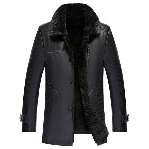 2020 new winter men leather coat fashion winter leather jacket men fur collar velvet inside snow warm coats jaqueta de couro, Black
2020 new winter men leather coat fashion winter leather jacket men fur collar velvet inside snow warm coats jaqueta de couro, Black
