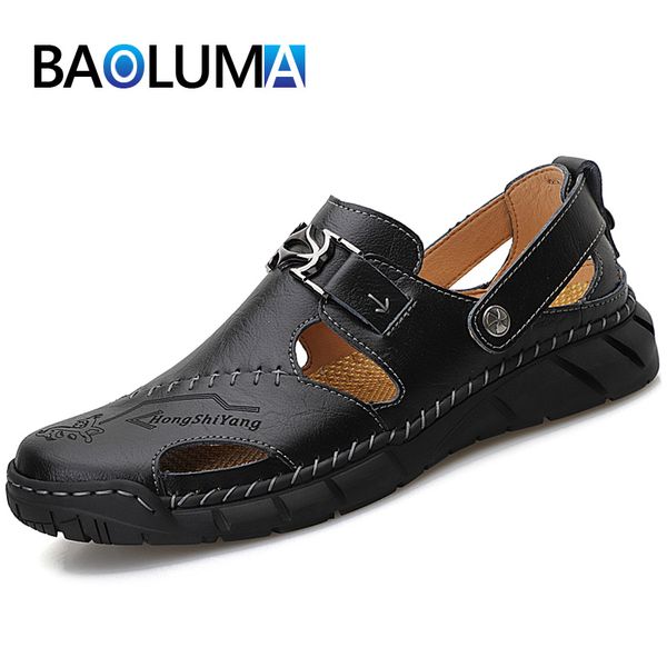 summer selling men's sandals fashion man beach slippers quality leather men beach sandals outdoor comfortable men 38-50, Black
summer selling men's sandals fashion man beach slippers quality leather men beach sandals outdoor comfortable men 38-50, Black