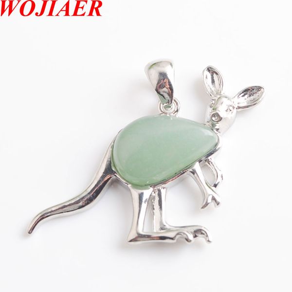 wojiaer new cute animal kangaroo pendant bead water drop natural aventurine stone fashion jewelry for women girls dn8045, Silver
wojiaer new cute animal kangaroo pendant bead water drop natural aventurine stone fashion jewelry for women girls dn8045, Silver