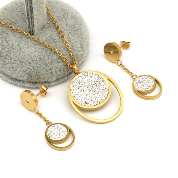 trendy 316l stainless steel jewelry set wedding accessories gold color earrings crystal jewelry set, Silver
trendy 316l stainless steel jewelry set wedding accessories gold color earrings crystal jewelry set, Silver