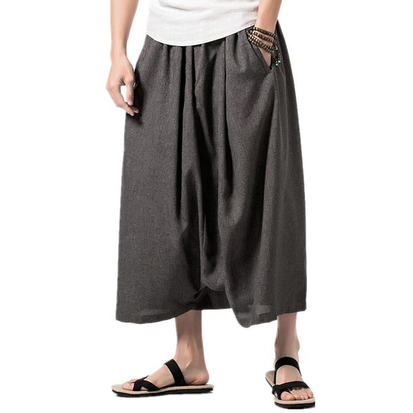 new 2019 men's pantskirt haran loose and comfortable arder crotch trousers and low crotch pants plus size costumes, Black
new 2019 men's pantskirt haran loose and comfortable arder crotch trousers and low crotch pants plus size costumes, Black