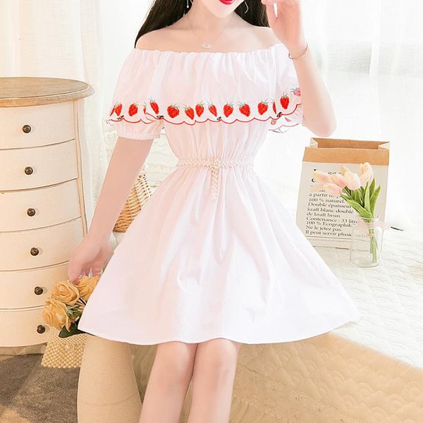 casual dresses white mini dress women cute beach party boho japanese kawaii aline strawberry embroidery short puff sleeves sweet, Black;gray
casual dresses white mini dress women cute beach party boho japanese kawaii aline strawberry embroidery short puff sleeves sweet, Black;gray