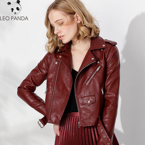 2019 autumn women pu leather jacket new casual motorcycle multicolor slim zipper office female short jackets, Black
2019 autumn women pu leather jacket new casual motorcycle multicolor slim zipper office female short jackets, Black