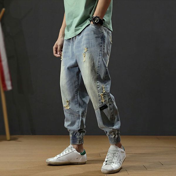 newly fashion streetwear men jeans loose fit retro blue spliced designer harem jeans ripped cargo pants hip hop men jogger
newly fashion streetwear men jeans loose fit retro blue spliced designer harem jeans ripped cargo pants hip hop men jogger