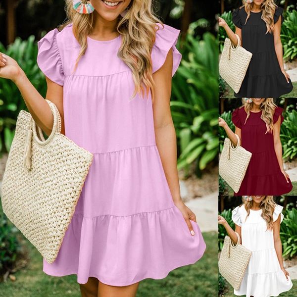 2020 new women summer casual loose dress ruffle sleeveless boho mini dress evening party vintage plus size, Black;gray
2020 new women summer casual loose dress ruffle sleeveless boho mini dress evening party vintage plus size, Black;gray