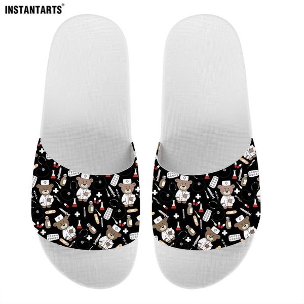instantarts women slippers summer men slides cute bear print casual bathroom indoor slipper non-slip female slide sandals, Black
instantarts women slippers summer men slides cute bear print casual bathroom indoor slipper non-slip female slide sandals, Black