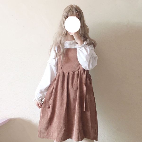 womens casual dresses vintage kawaii ulzzang lace up bow tie corduroy dress female cute kawaii harajuku clothing for women, Black;gray
womens casual dresses vintage kawaii ulzzang lace up bow tie corduroy dress female cute kawaii harajuku clothing for women, Black;gray