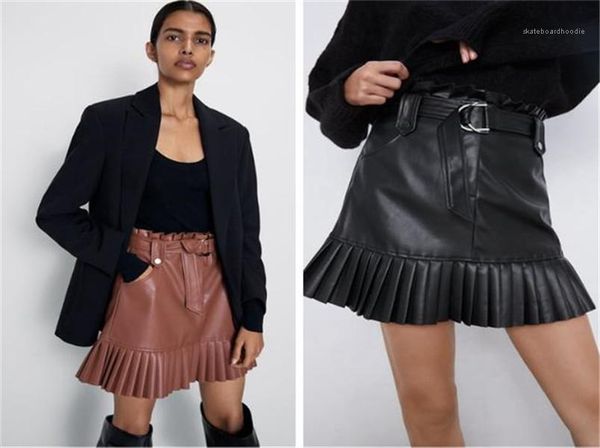 elegant tie belt waist pleated a line mini skirts women black pu skirts fashion faux leather skirt
elegant tie belt waist pleated a line mini skirts women black pu skirts fashion faux leather skirt