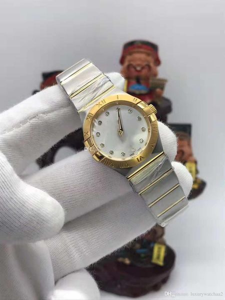 Luxury Watches AAA+ Quality sapphire 28mm constellation 123.20.Mother of pearl Diamond circle Bezel Stainless Steel Gold quartz womens Watch
Luxury Watches AAA+ Quality sapphire 28mm constellation 123.20.Mother of pearl Diamond circle Bezel Stainless Steel Gold quartz womens Watch