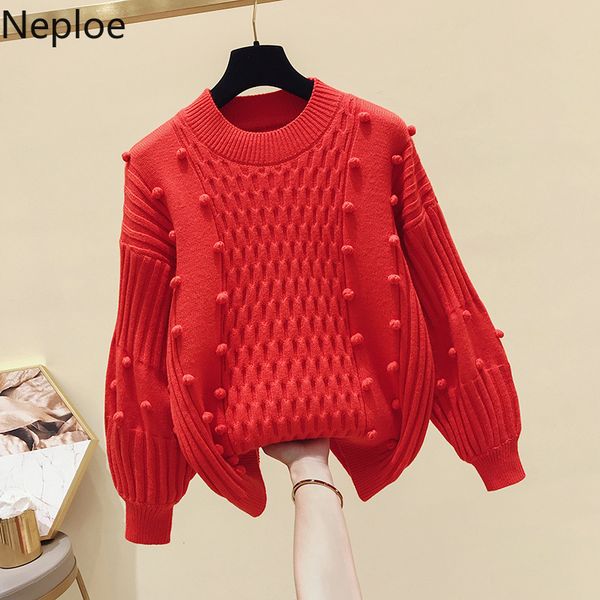 neploe lantern sleeve women's sweater korean causal ball knitting pullover fashion clothes 2019 new pull jumpers 55035, White;black
neploe lantern sleeve women's sweater korean causal ball knitting pullover fashion clothes 2019 new pull jumpers 55035, White;black