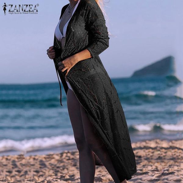 women's blouses & shirts 2021 plus size zanzea summer women casual lace up long cardigan blouse beach bikini covers solid kimono vestid, White
women's blouses & shirts 2021 plus size zanzea summer women casual lace up long cardigan blouse beach bikini covers solid kimono vestid, White