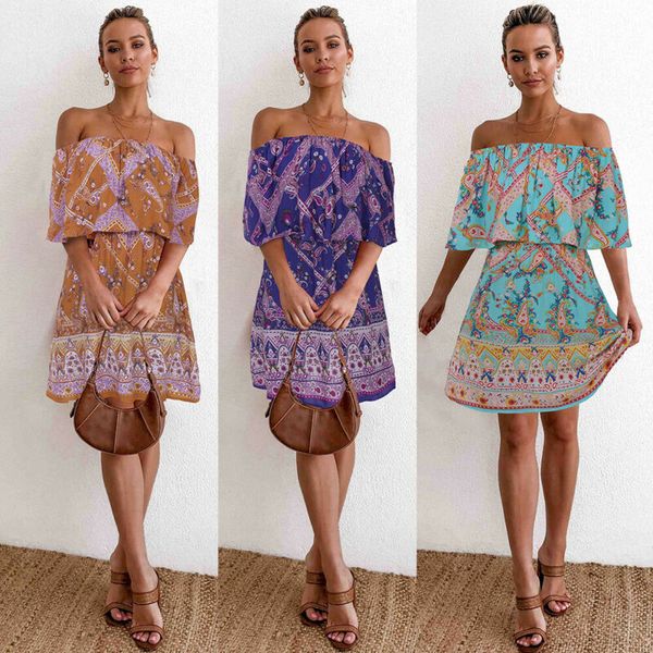 fashion off shoulder women dresses new bohemian floral printed beach sundress female ruffles loose casual holiday short vestido, Black;gray
fashion off shoulder women dresses new bohemian floral printed beach sundress female ruffles loose casual holiday short vestido, Black;gray