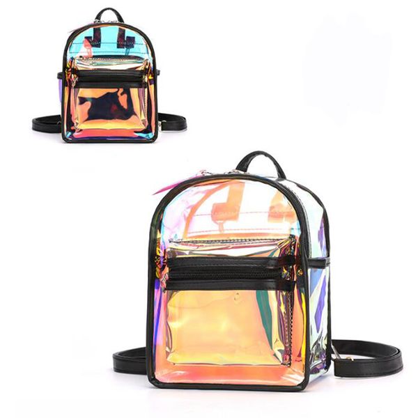 women mini backpack clear see through pvc teenager school book bag laser jelly transparent mini travel bags fashion
women mini backpack clear see through pvc teenager school book bag laser jelly transparent mini travel bags fashion