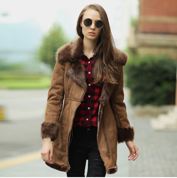 winter composite fur coats female europe plus fur inside was thin warm one warm imitation suede long coat wq2325, Black
winter composite fur coats female europe plus fur inside was thin warm one warm imitation suede long coat wq2325, Black