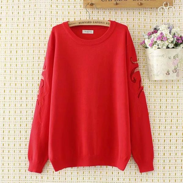 plus size women's spring autumn sweaters long sleeved oversized lace pullover, White;black
plus size women's spring autumn sweaters long sleeved oversized lace pullover, White;black