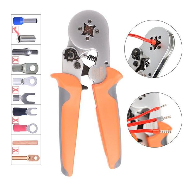 crimper plier hsc8 6-4 self-adjustable crimping tools used for 0.25-6.0mm2 (awg23-10) cable end-sleeves
crimper plier hsc8 6-4 self-adjustable crimping tools used for 0.25-6.0mm2 (awg23-10) cable end-sleeves