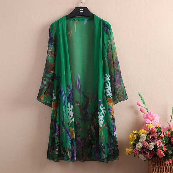 2020 women summer sun protection clothing new chiffon seven-point sleeves shawl with loose mid-length coat female large size, Tan;black
2020 women summer sun protection clothing new chiffon seven-point sleeves shawl with loose mid-length coat female large size, Tan;black