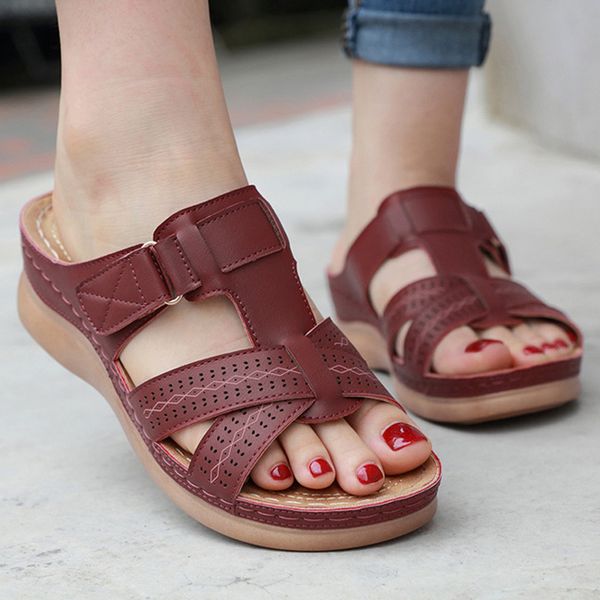 women premium orthopedic open toe sandals vintage anti-slip shoes soft breathable slippers for summer sale t01, Black
women premium orthopedic open toe sandals vintage anti-slip shoes soft breathable slippers for summer sale t01, Black
