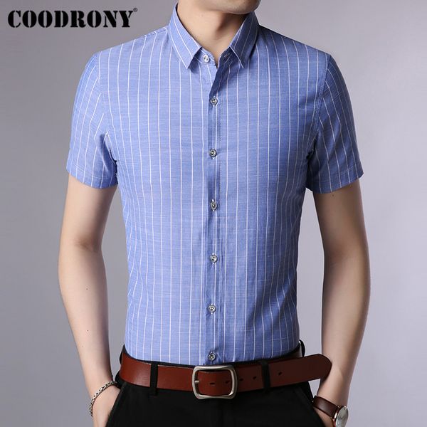 coodrony business casual shirts cotton shirt men summer short sleeve men shirt striped camisa masculina streetwear blouse s96004, White;black
coodrony business casual shirts cotton shirt men summer short sleeve men shirt striped camisa masculina streetwear blouse s96004, White;black