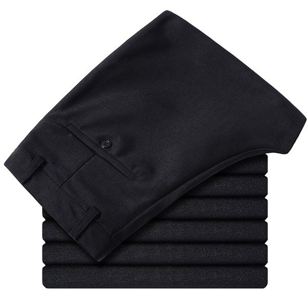 2020 men fall single fold trousers for easing straight suit pants business casual pants, Black
2020 men fall single fold trousers for easing straight suit pants business casual pants, Black