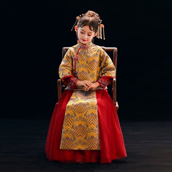 ethnic clothing princess flower girl dress chinese style wedding birthday party kids dresses for girls children's costume teenager prom, Red
ethnic clothing princess flower girl dress chinese style wedding birthday party kids dresses for girls children's costume teenager prom, Red