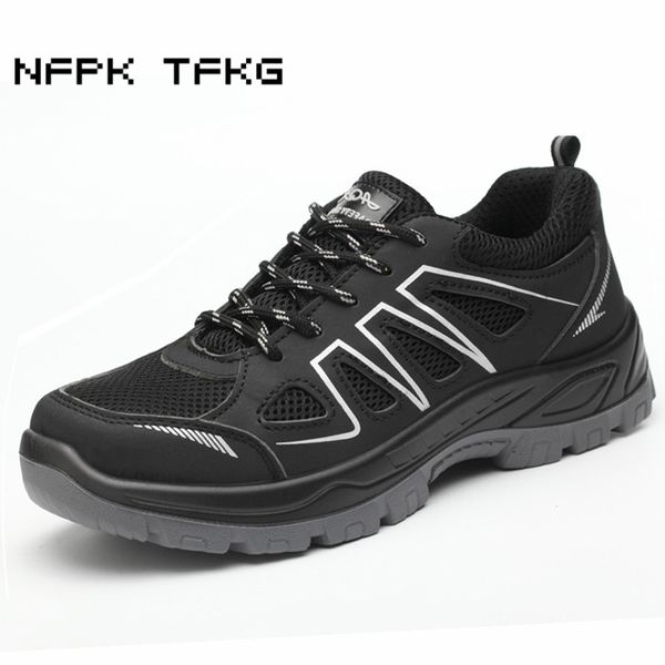new fashion men's big size comfortable steel toe covers working safety shoes platform non-slip sneakers tooling security boots, Black
new fashion men's big size comfortable steel toe covers working safety shoes platform non-slip sneakers tooling security boots, Black