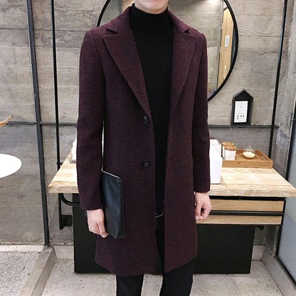men formal single breasted figuring overcoat long wool jacket outwear warm windbreaker male coat 2019 brand new coat, Black
men formal single breasted figuring overcoat long wool jacket outwear warm windbreaker male coat 2019 brand new coat, Black