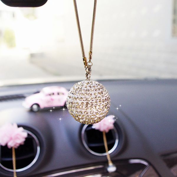 auto rear view mirror alloy shining crystal ball pendant car hanging ornament interior decoration gift white blue pink 1pcs
auto rear view mirror alloy shining crystal ball pendant car hanging ornament interior decoration gift white blue pink 1pcs