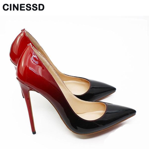 fashion gradient pointed toe party shoes women 8.5cm 10cm 12cm stiletto heels red sole banquet pumps size 35-46, Black
fashion gradient pointed toe party shoes women 8.5cm 10cm 12cm stiletto heels red sole banquet pumps size 35-46, Black