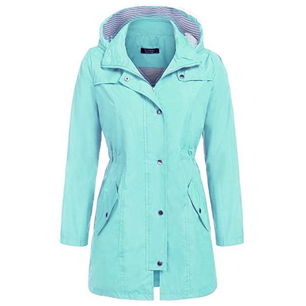 women's windbreaker women button solid rain jacket outdoor hoodie waterproof hooded raincoat windproof chaquetas mujer 2019, Black;brown
women's windbreaker women button solid rain jacket outdoor hoodie waterproof hooded raincoat windproof chaquetas mujer 2019, Black;brown