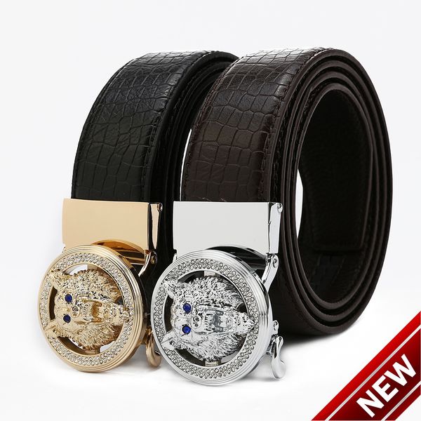 2018 zhendian belt gemstone belt real leather automatic buckle pants belt wolf head automatic buckle wholesale, Black;brown
2018 zhendian belt gemstone belt real leather automatic buckle pants belt wolf head automatic buckle wholesale, Black;brown