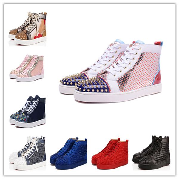 2020 новый конструктор red bottoms скольжения на роликовых лодочные повседневная обувь мужские женщины suede spike кристалл из натуральной к, Black
2020 новый конструктор red bottoms скольжения на роликовых лодочные повседневная обувь мужские женщины suede spike кристалл из натуральной к, Black
