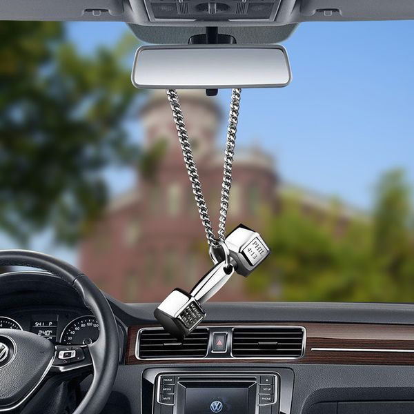 car accessories pendant mini dumbbell metal auto rear view mirror decoration hanging pendant interior ornament creative gifts
car accessories pendant mini dumbbell metal auto rear view mirror decoration hanging pendant interior ornament creative gifts