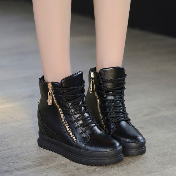 dress shoes 2021 autumn korean version of pu side zipper to help inside increase thick platform women's single, Black
dress shoes 2021 autumn korean version of pu side zipper to help inside increase thick platform women's single, Black