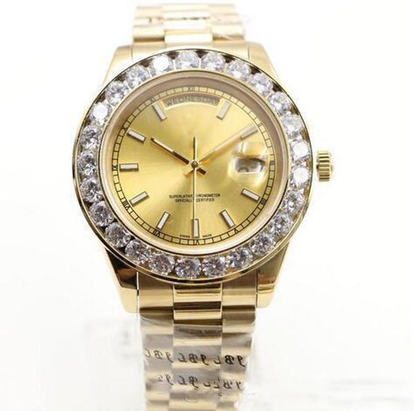 2020 fashion gold president day -date diamonds watch men stainless mother of pearl dial diamond bezel automatic wristwatch watche, Slivery;brown
2020 fashion gold president day -date diamonds watch men stainless mother of pearl dial diamond bezel automatic wristwatch watche, Slivery;brown