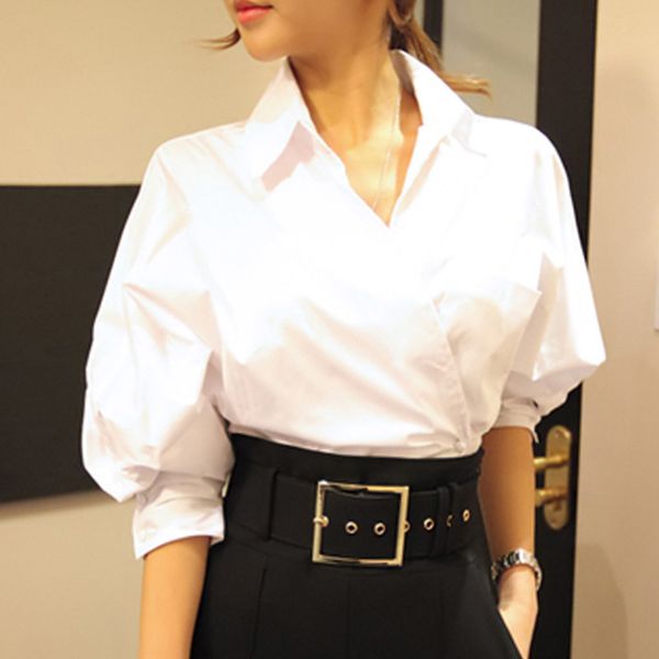women's blouses & shirts spring loose irregular office ladies elegant white shirt women blouse formal single-breasted womens and 2021
women's blouses & shirts spring loose irregular office ladies elegant white shirt women blouse formal single-breasted womens and 2021