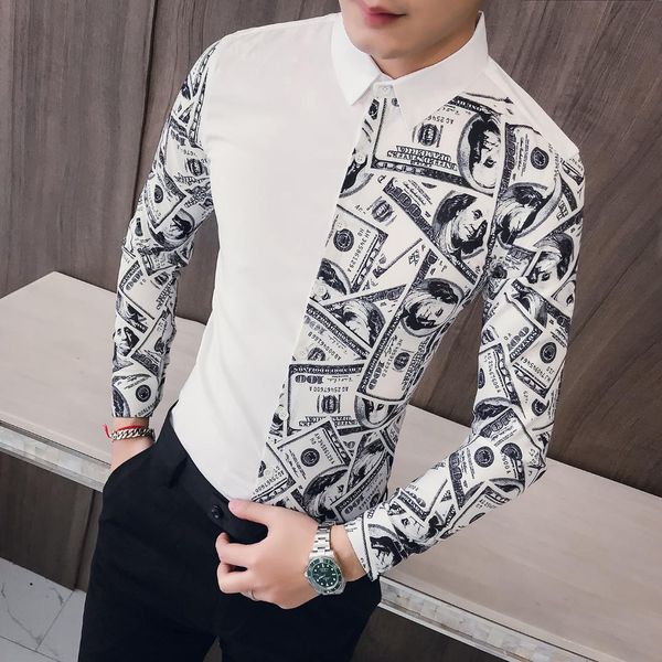 mens shirts hight quality personality splice allover printing long sleeve man shirts camisa masculina slim fit male, White;black
mens shirts hight quality personality splice allover printing long sleeve man shirts camisa masculina slim fit male, White;black