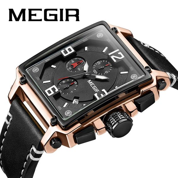 megir men's sports watch quartz watches luminous waterproof calendar leather strap 2061g, Slivery;brown
megir men's sports watch quartz watches luminous waterproof calendar leather strap 2061g, Slivery;brown