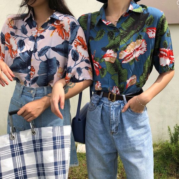 harajuku women blouse and printed vintage korean short sleeve casual blusas hawaiian beach female lady shirts, White
harajuku women blouse and printed vintage korean short sleeve casual blusas hawaiian beach female lady shirts, White