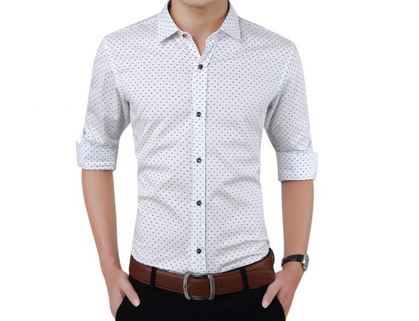 new men's shirt long sleeve cotton slim print shirt youth business casual men's large size shirt, White;black
new men's shirt long sleeve cotton slim print shirt youth business casual men's large size shirt, White;black
