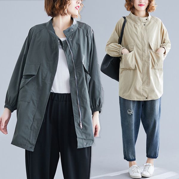 big size spring fall women fashion elegant solid outwear lady female plus large long sleeve loose thin cardigan jacket coat, Black;brown
big size spring fall women fashion elegant solid outwear lady female plus large long sleeve loose thin cardigan jacket coat, Black;brown
