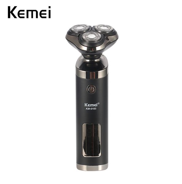 

kemei usb rechargeable shaver beard razor washable triple blade 3d floating electric shaving razors lcd men face beard trimmer