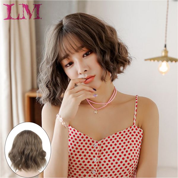 lm synthetic wigs black color with bangs for women short women's hair wig natural wave cosplay heat resistant fiber
lm synthetic wigs black color with bangs for women short women's hair wig natural wave cosplay heat resistant fiber